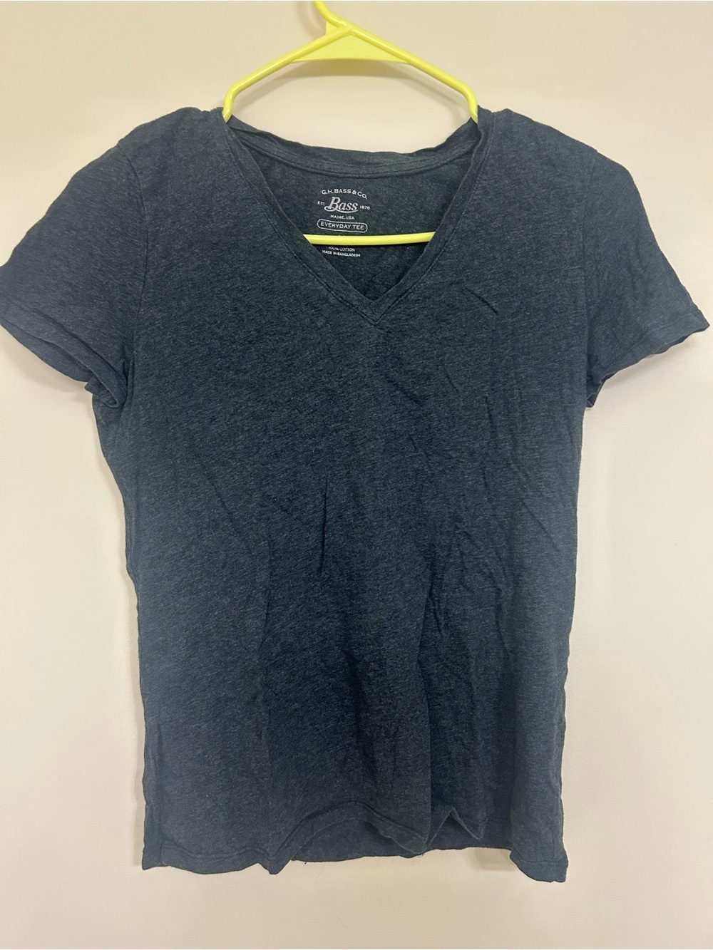 Dark gray v-neck t-shirt